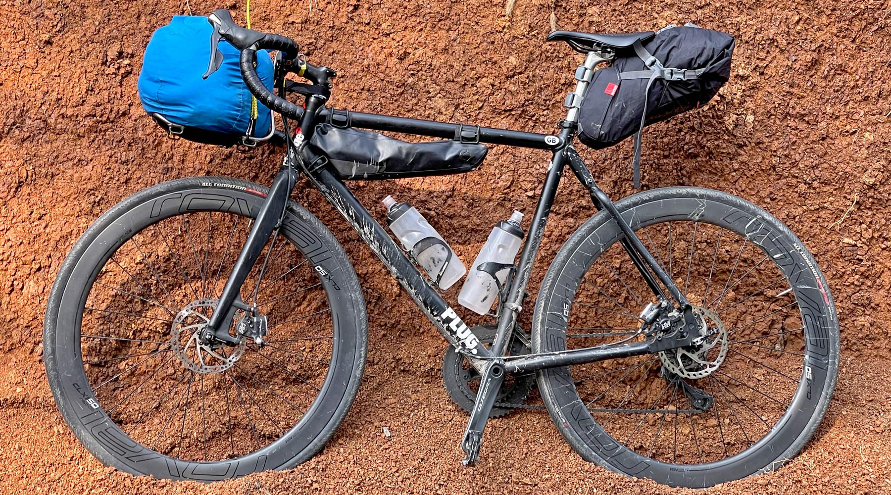 Jack The Bike Rack universal-fit tool-free tubular steel strap-on front rack, bikepacking