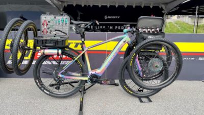 XC World Cup Pit on Wheels? Brad Copeland’s Scott “Super Support Bike” is a must-see rolling bike shop