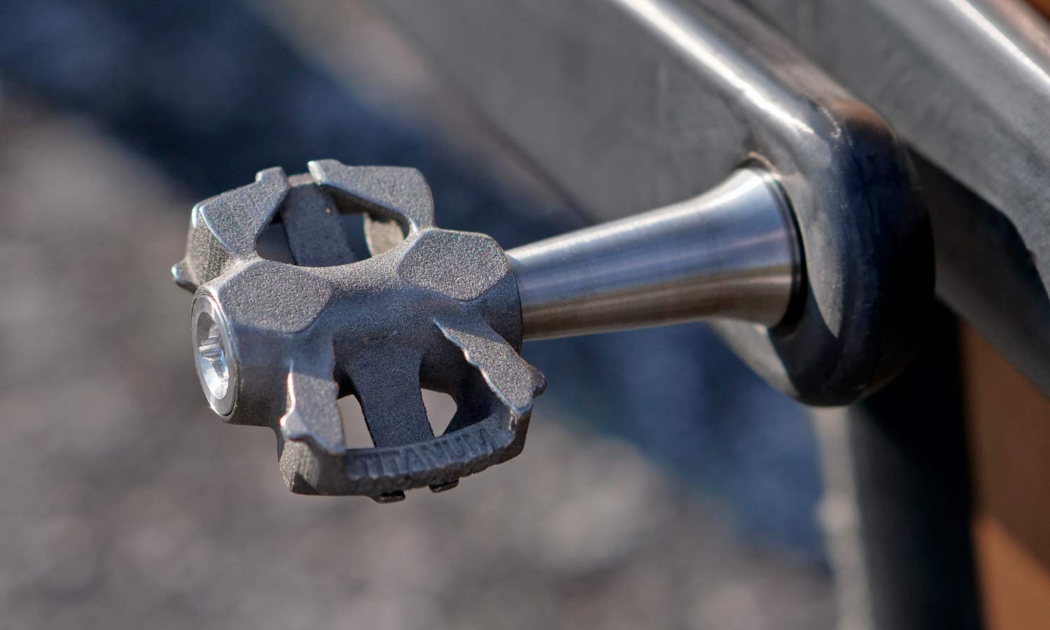 custom Scott Addict Gravel Tuned Dangerholm edition lightweight carbon prototype gravel bike project, ti pedals