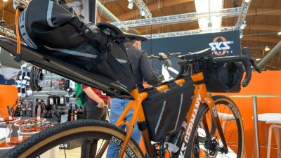 SKS Explorer frame bags add a fender, waterproof construction for all-weather adventures