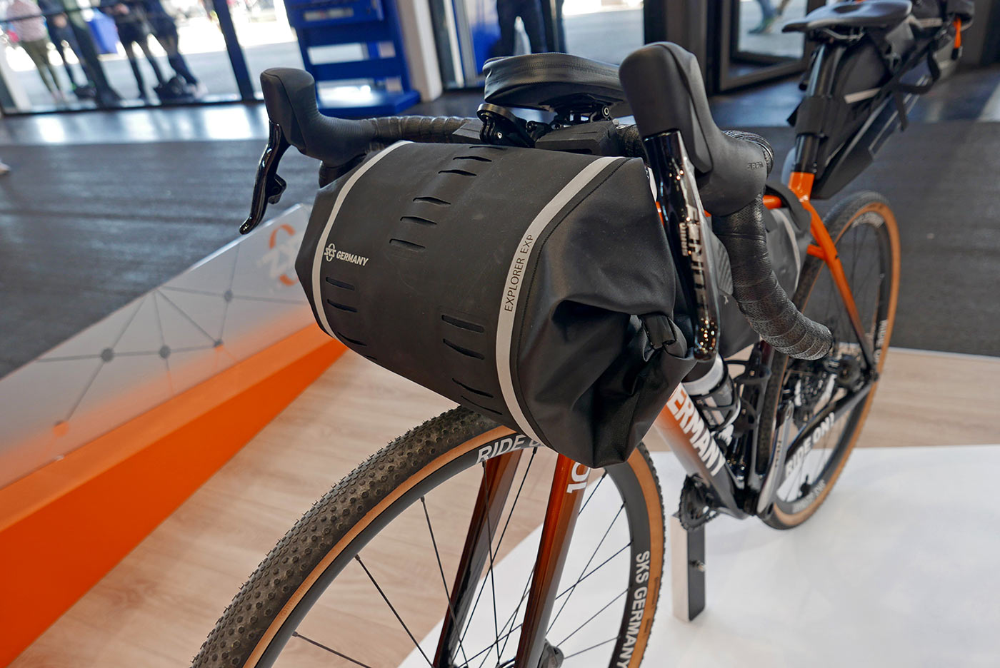 sks explorer waterproof handlebar roll bag for bikepacking