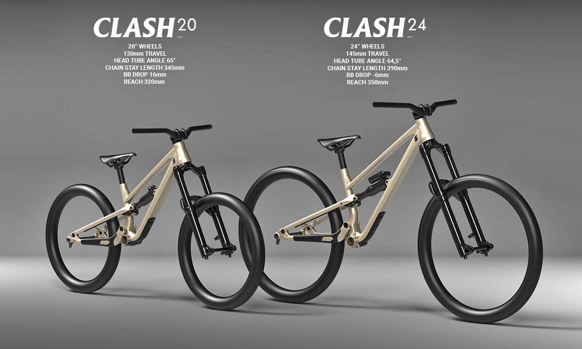 2022 Commencal Clash Kids alloy enduro bikes for small MTB riders, 20 24