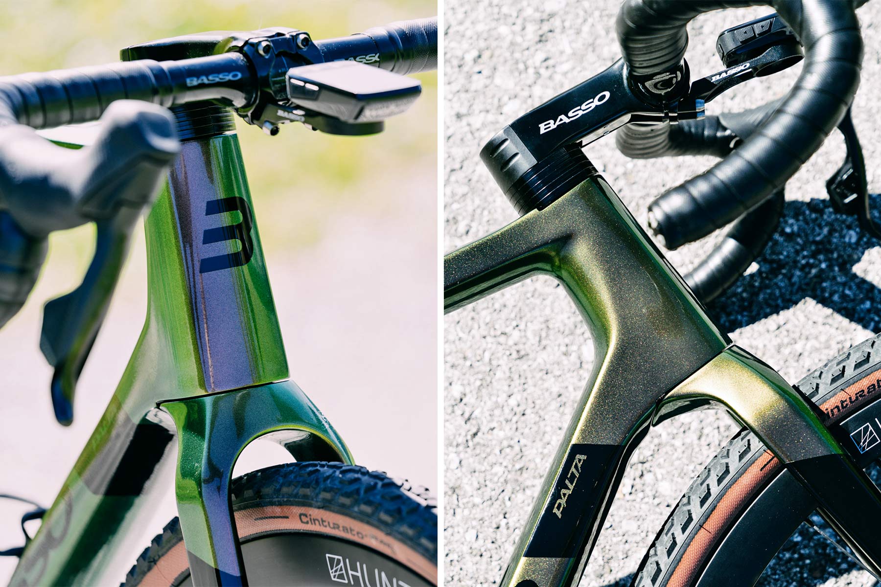 2022 Basso Palta II carbon gravel bike review made-in-Italy, photo by Francesco Bonato, front end headtube