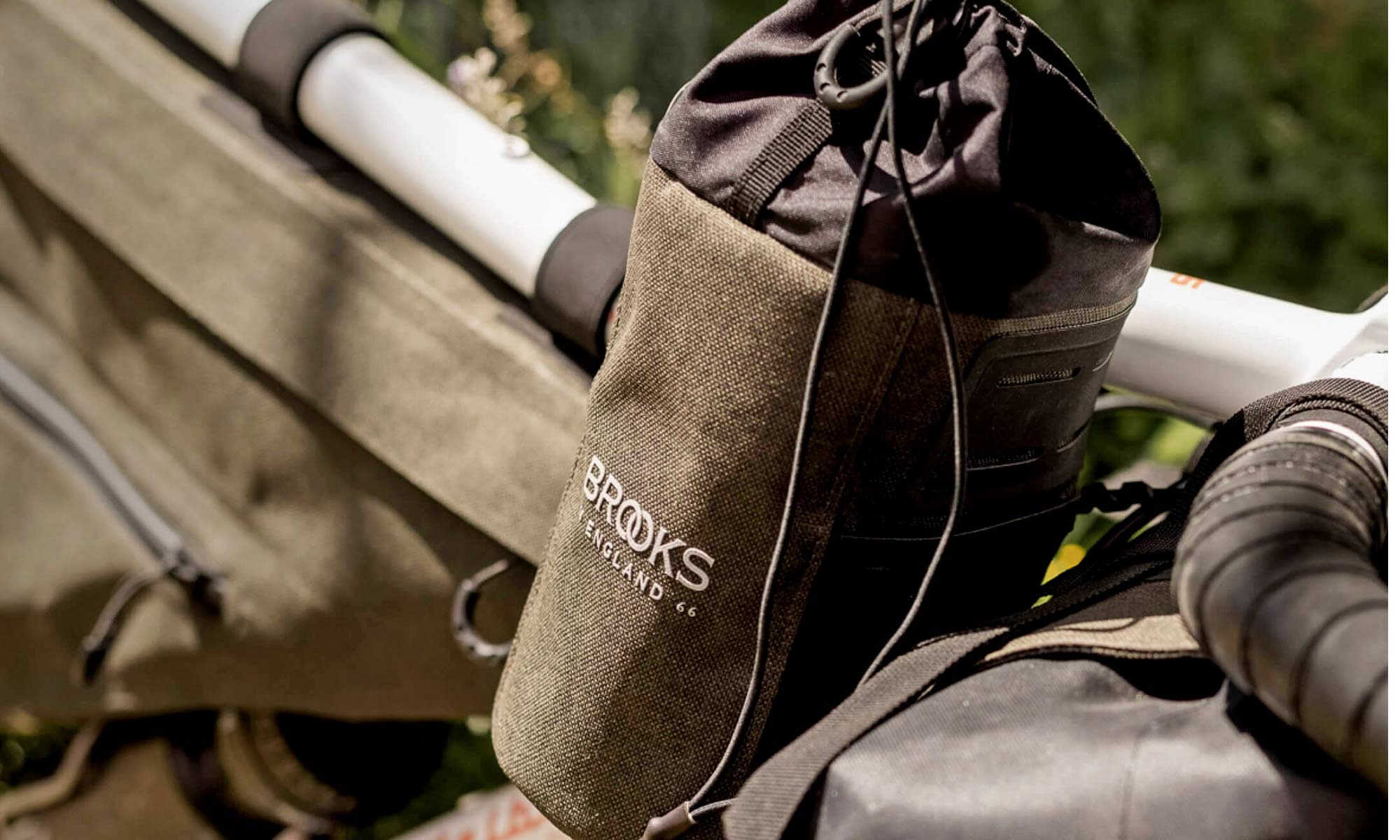 Brooks England Scape bikepacking bike touring packs, Feed Pouch detail