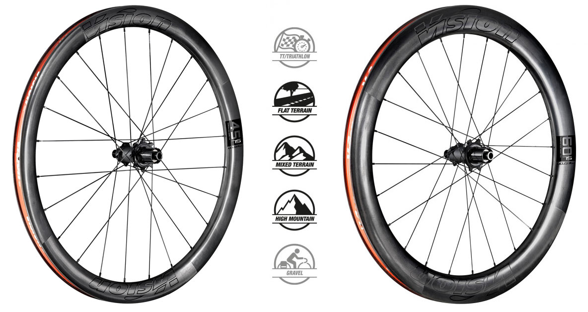 fas vision metron 45 sl and 60 sl aero road bike wheels