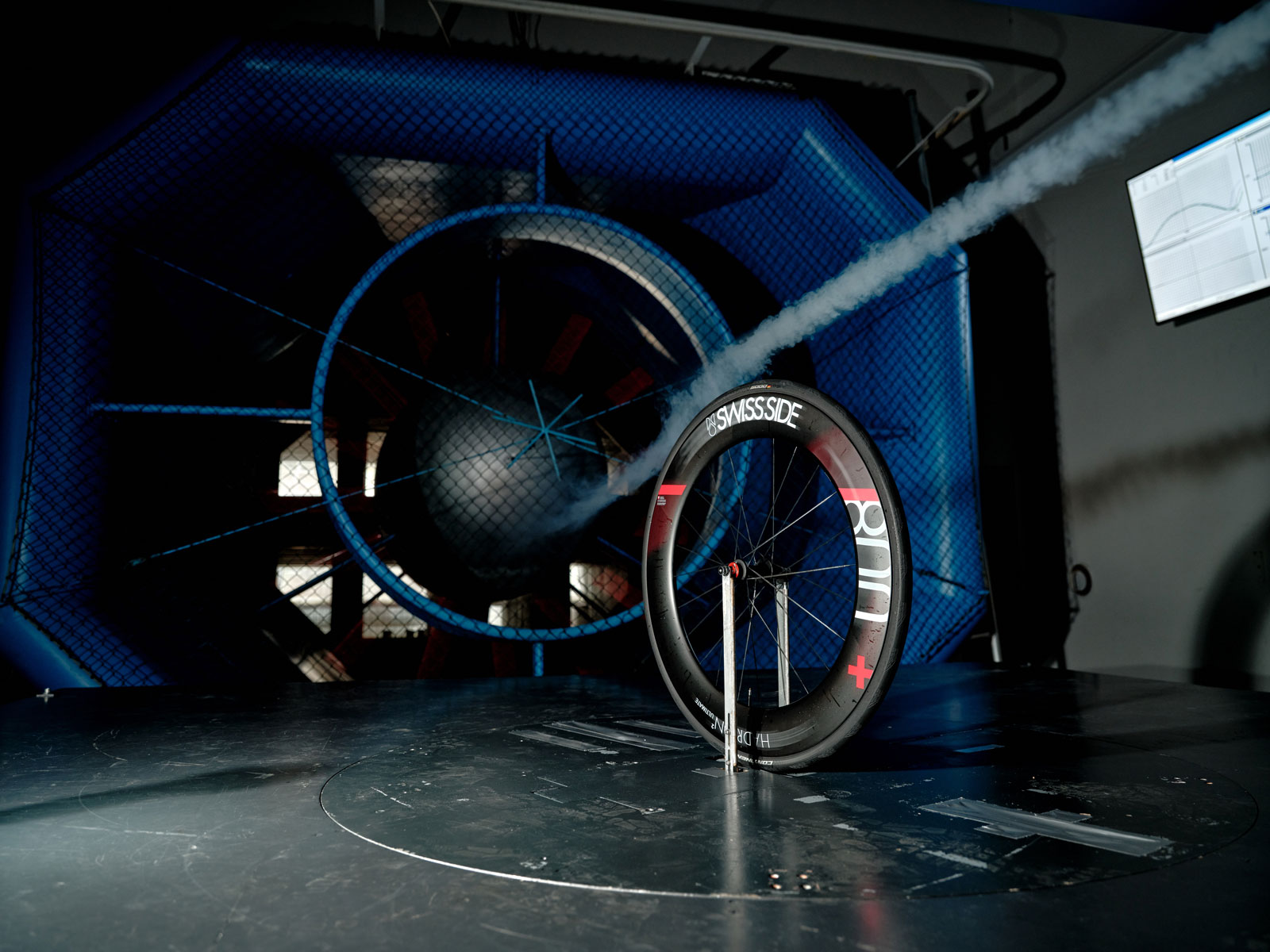 swiss side aero road wheel testing wind tunnel