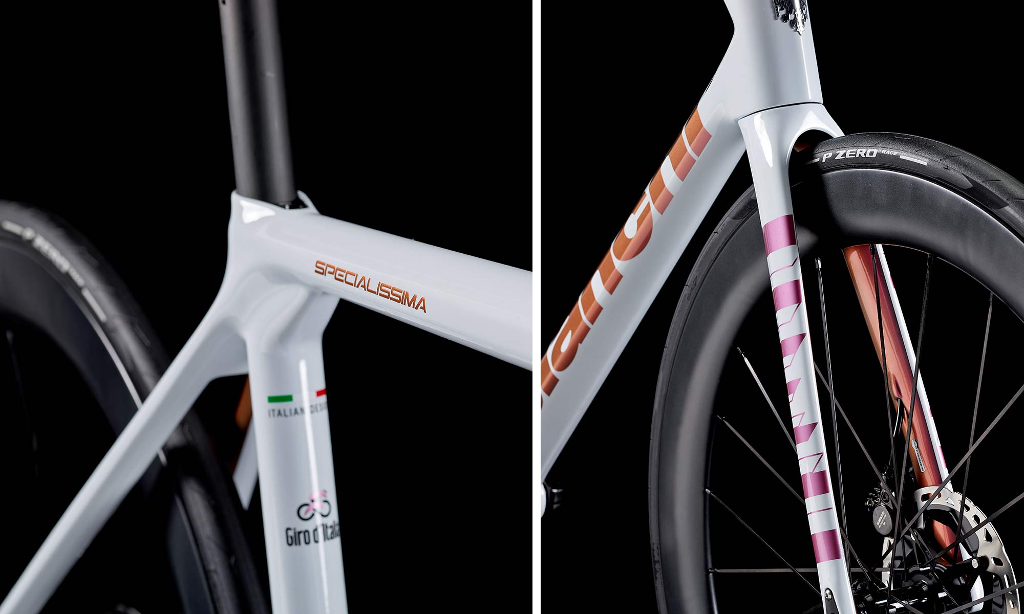 2022 Bianchi Specialissima Giro105 limited edition 105th anniversary Giro dItalia lightweight carbon road racing bike, details