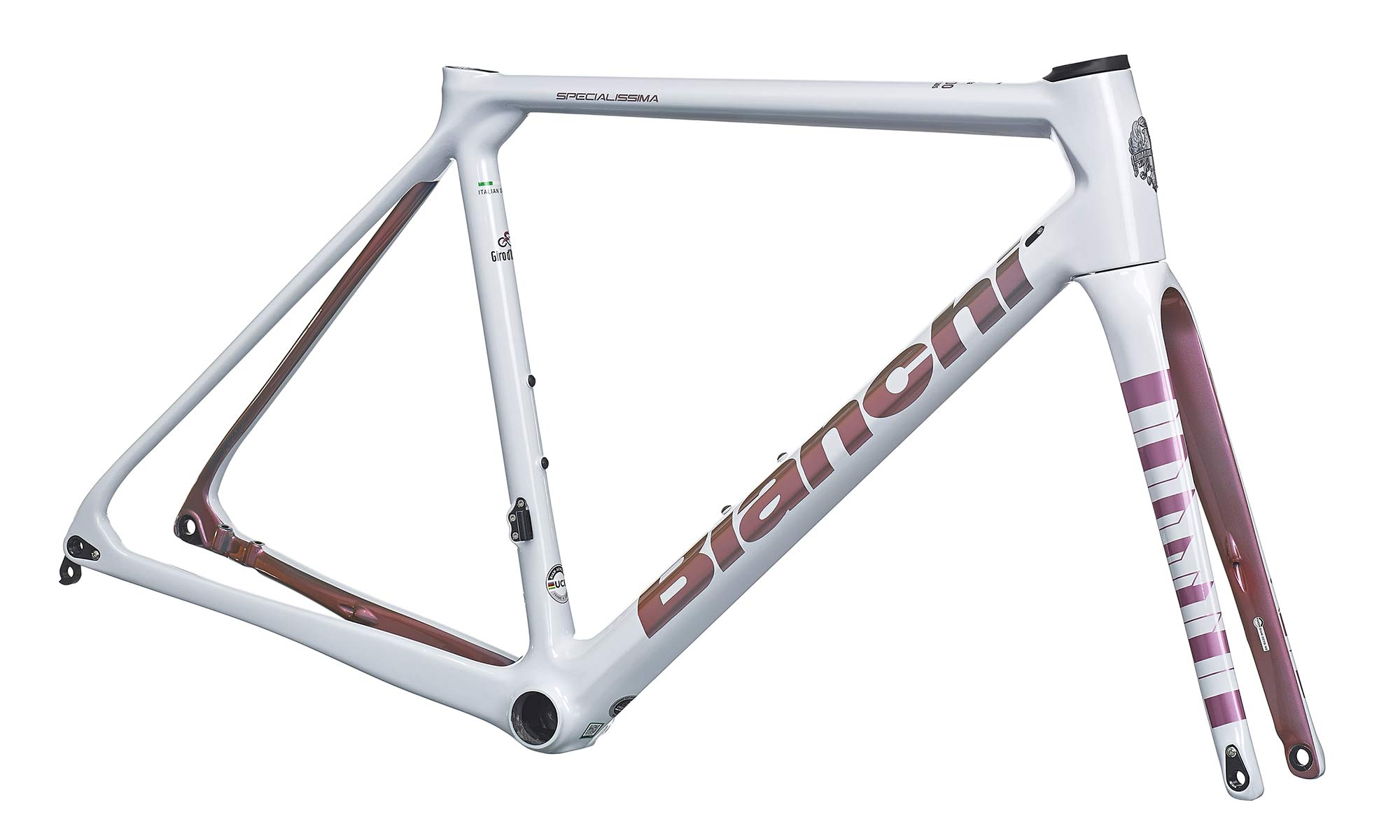 2022 Bianchi Specialissima Giro105 limited edition 105th anniversary Giro dItalia lightweight carbon road racing bike, frameset