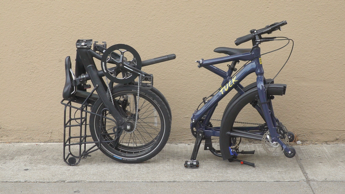 Tuck Bike compared to regular folding bike