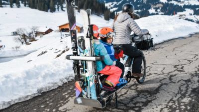 Yuba Ski Rack lets you leave the car at home and take cargo e-bikes to the slopes