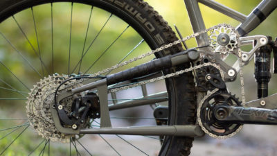 Lal Bikes Supre Drive splits the traditional derailleur for high pivot mountain bikes