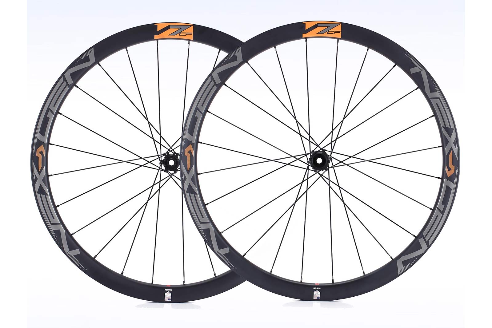 nex-gen v7 cf carbon fiber gravel bike wheelset with wide aero rims