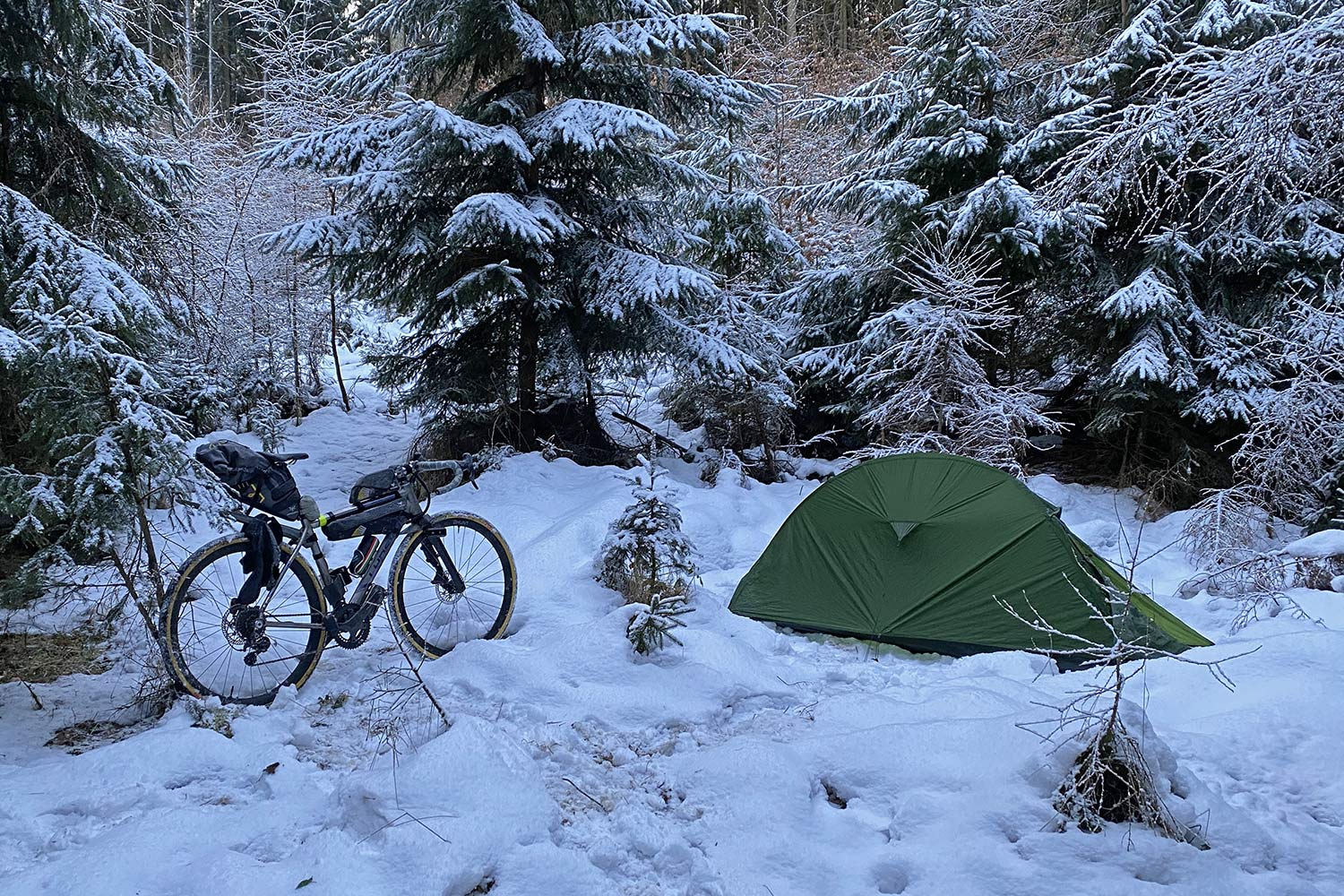 2021 Honorable Mention: Multi-day bikepacking snow
