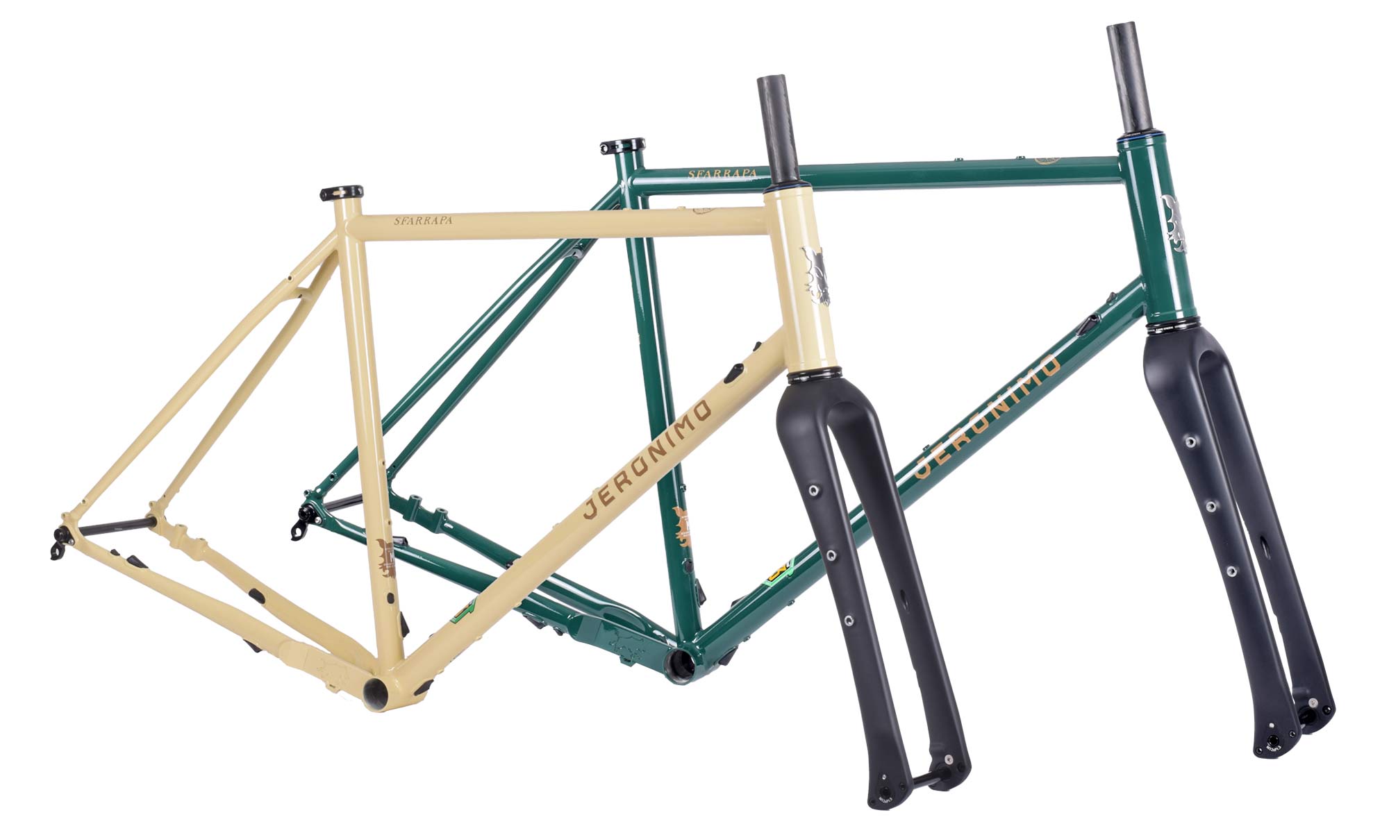 Jeronimo Sfarrapa steel adventure gravel bike, frameset frame kit colors