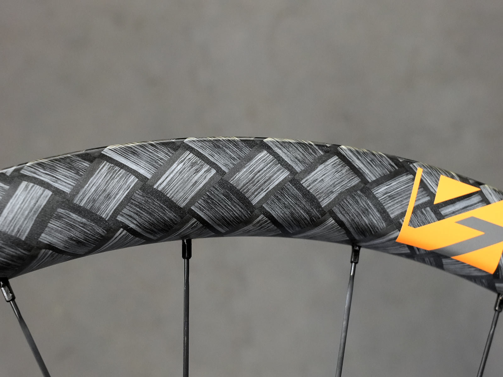 closeup TeXtreme fiber detail on riding the nex-gen v7 aero gravel bike wheels