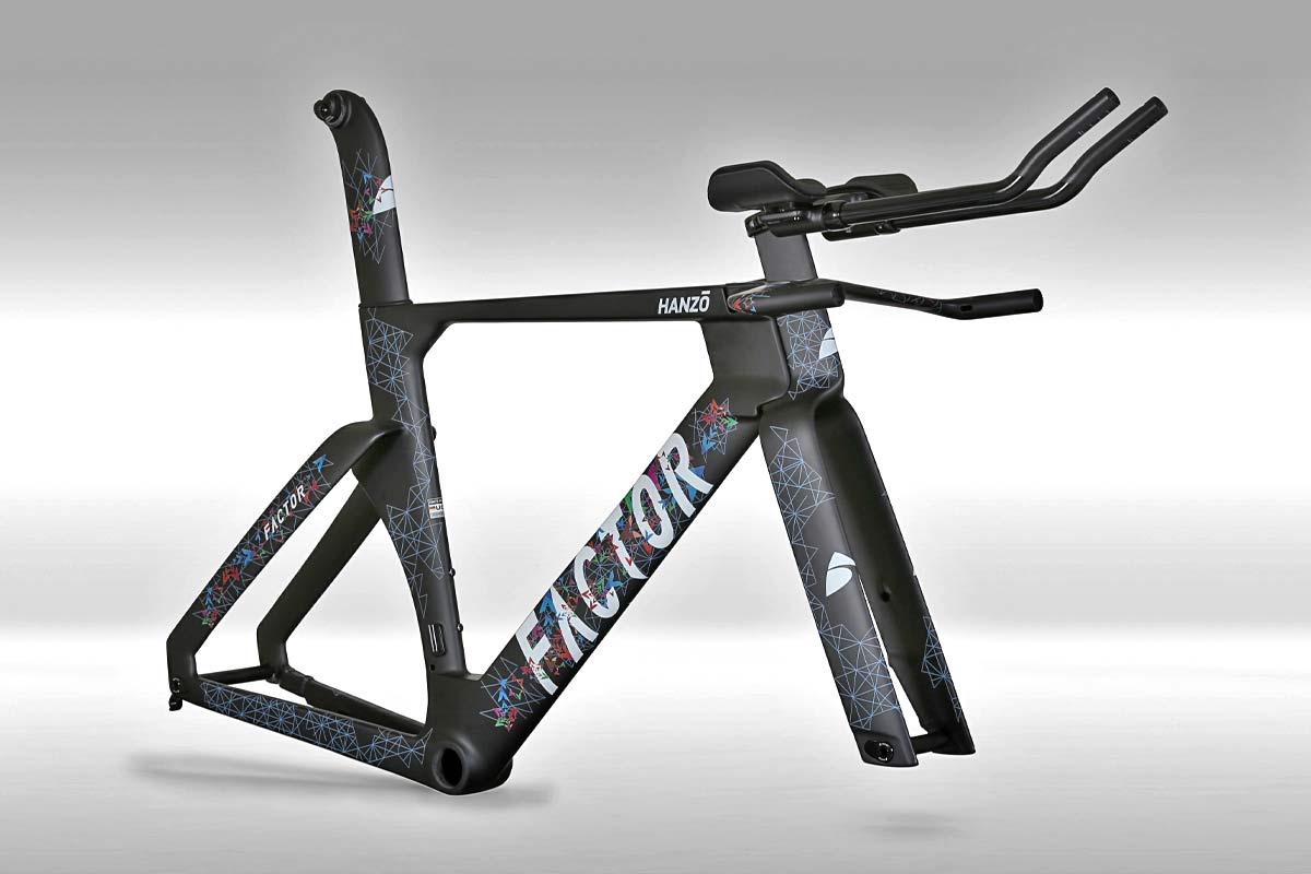 2022 Factor Hanzo TT bike, uniquely aero deep airfoil carbon time trial bike, frame kit