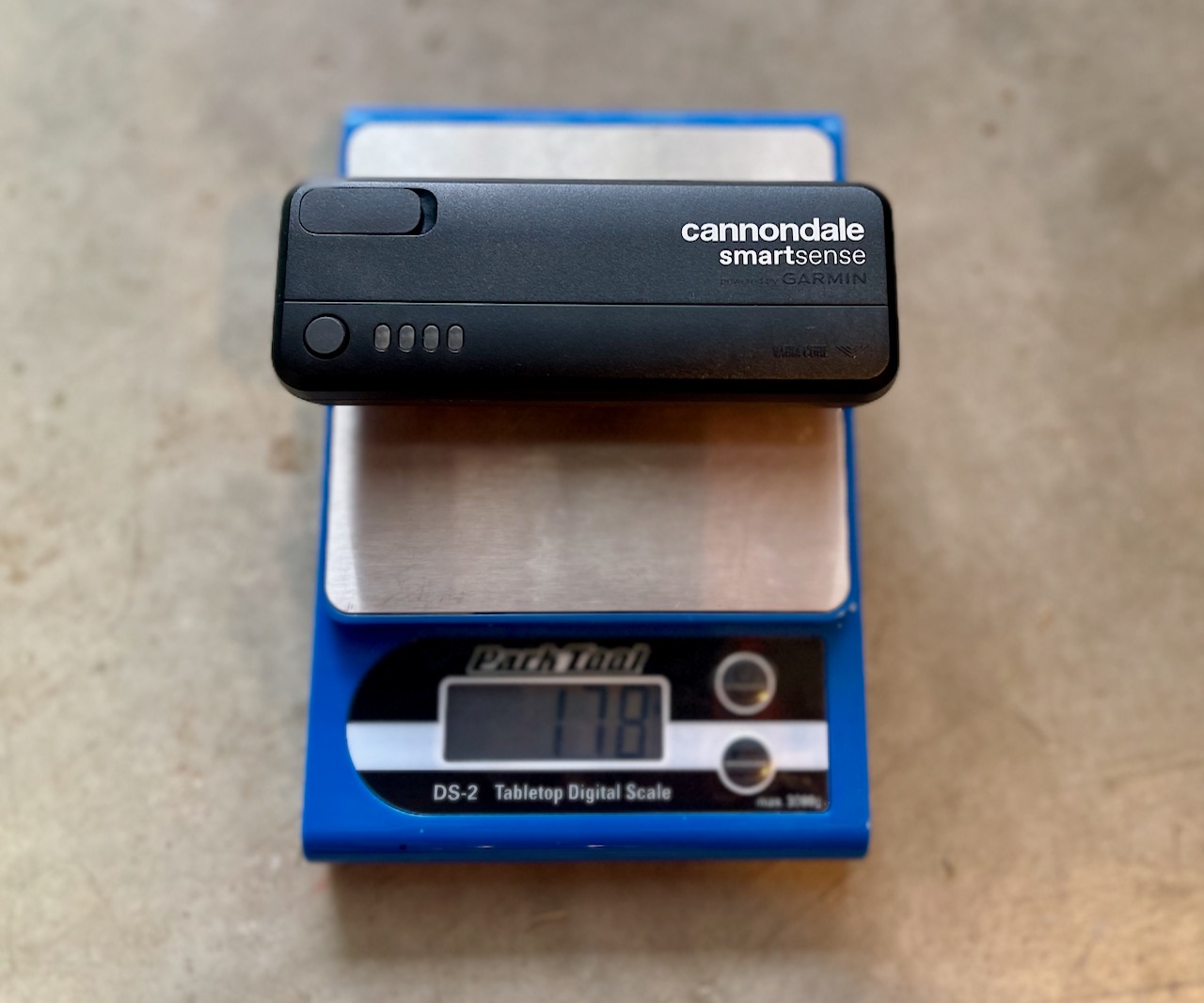 Cannondale Synapse Smart Sense battery weight