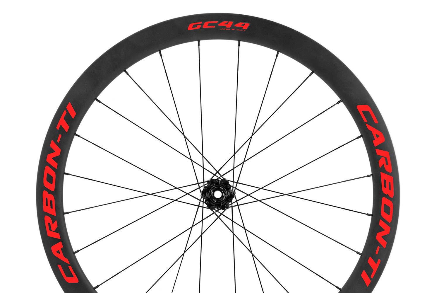 Carbon-Ti X-Wheel SpeedCarbon & GravelCarbon Disc 44, aero carbon gravel road wheels, GC44 red
