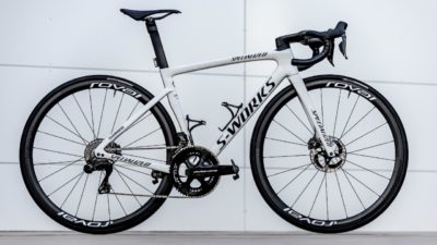 Alaphilippe’s new World Champion Specialized Tarmac SL7 looks like it’s made of marble