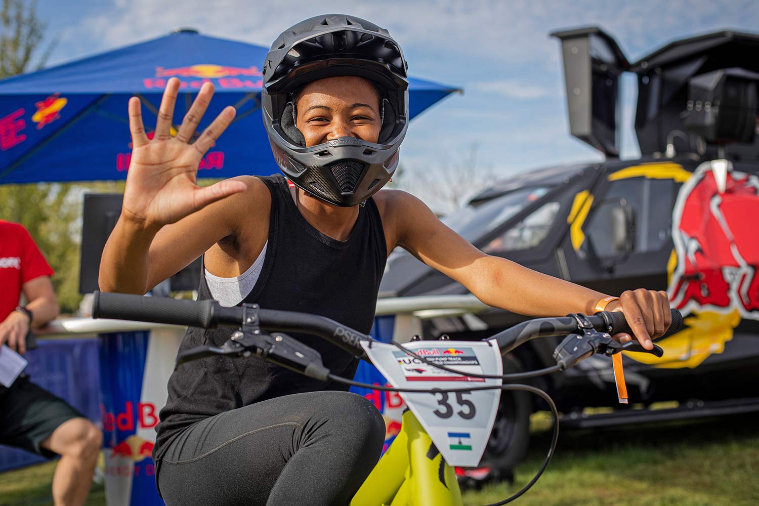 Khothalang Leuta is The Fastest Girl in the Village pump track, photo by Hugo Silva RedBull, Lisbon