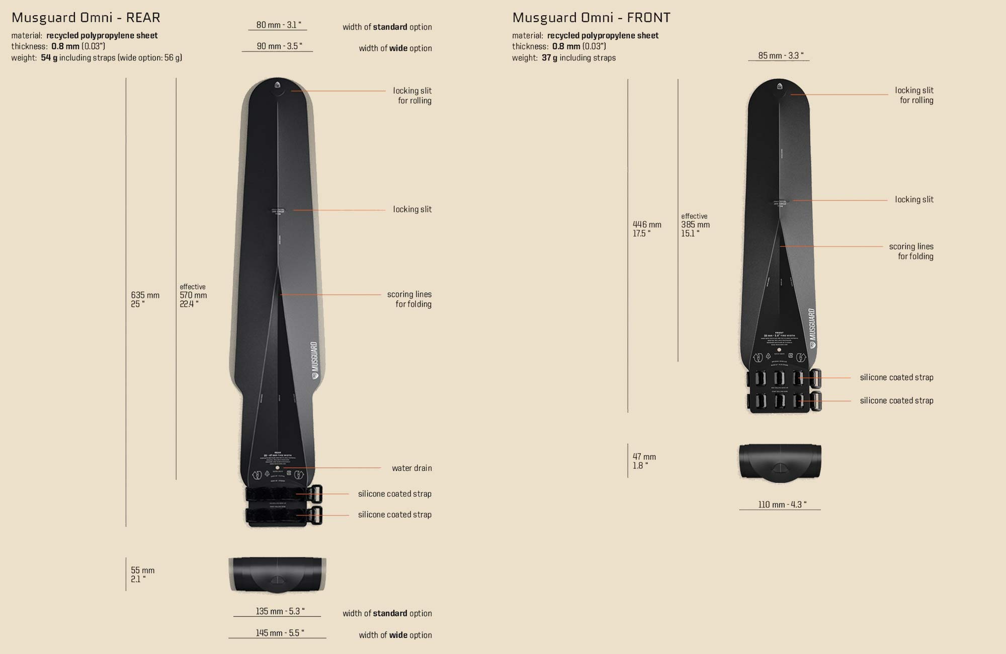 Rollable mudguard discount