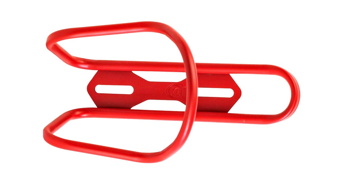 Silca Sicuro ti cages in limited edition Ruby Red Cerakote finish, side