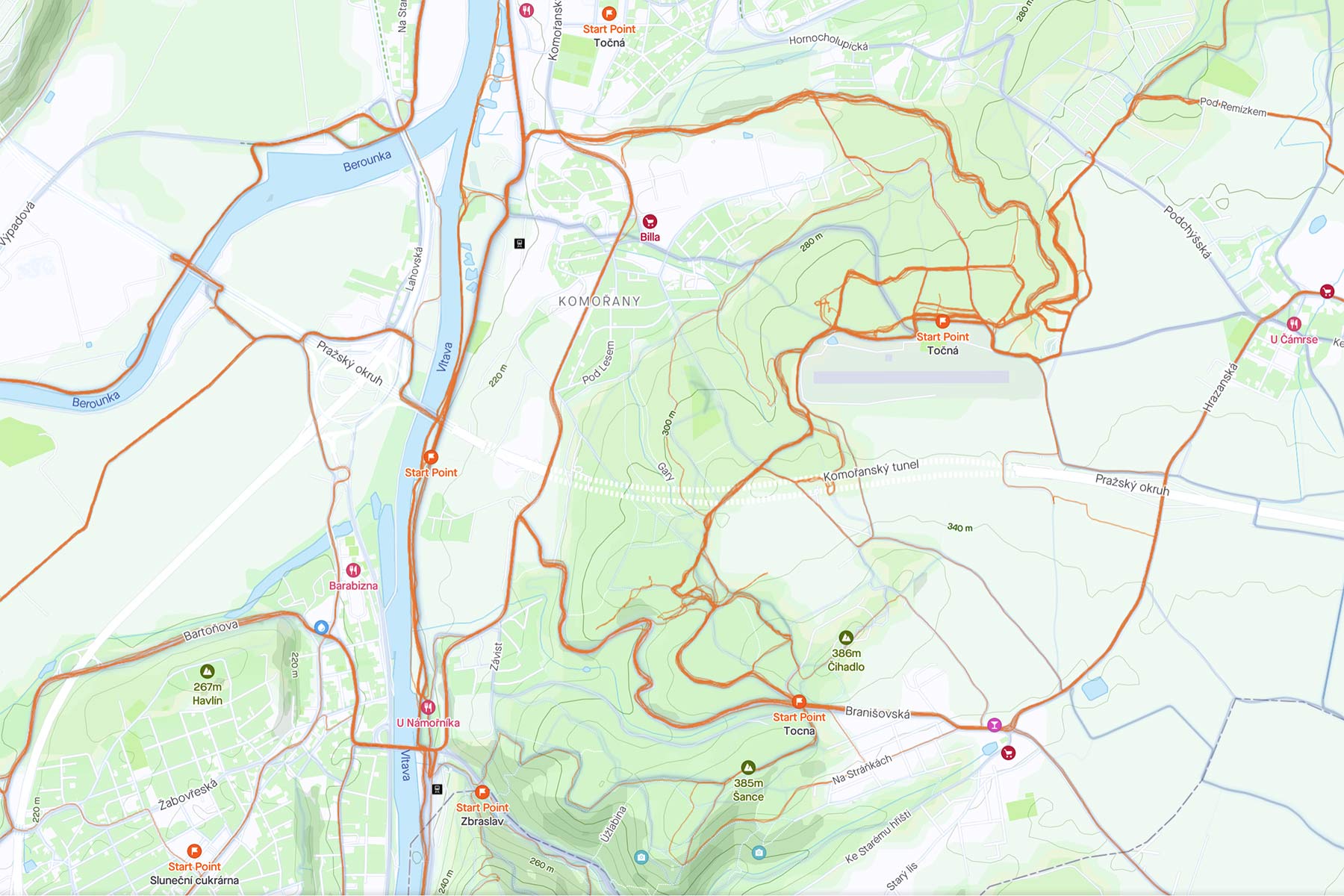 Strava Points of Interest suggestions, Planning routes with POIs, picking Start Points or cafe stops 