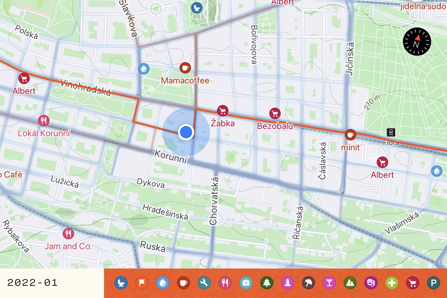 Strava Points of Interest suggestions, mobile app POI