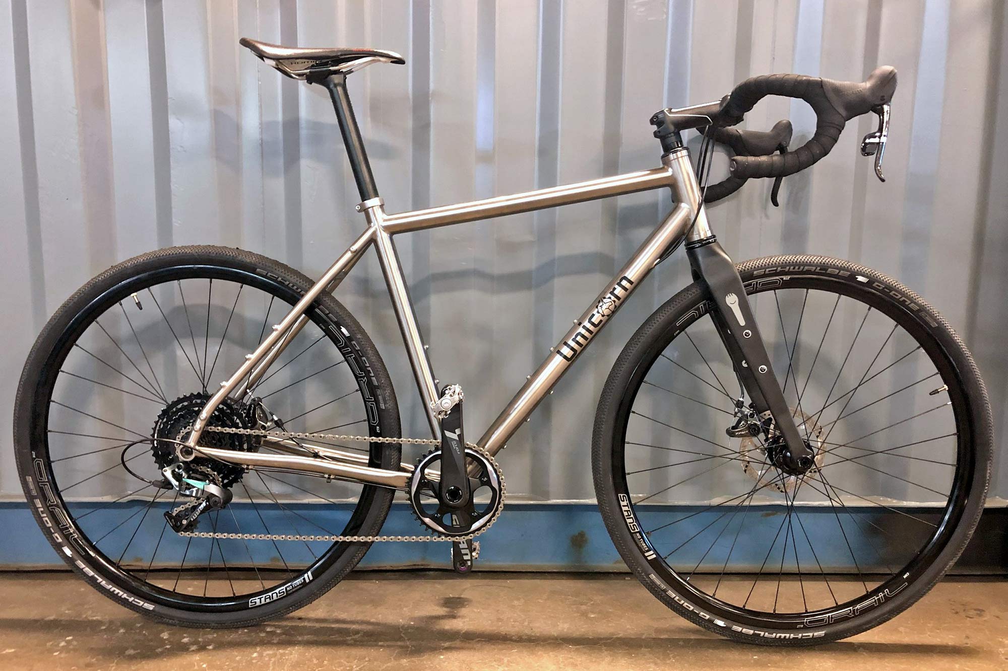 Unicorn Cycles low-cost custom ti bikes, titanium gravel bike
