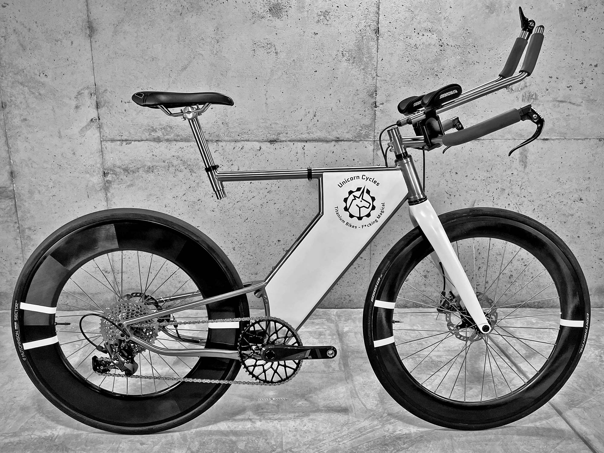 Unicorn Cycles titanium time trial bike prototype, Tri-ti-Y v2 complete