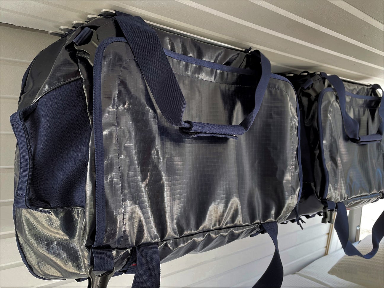 Aspen Frontier duffel rack holding a 40-liter Patagonia duffel bag.