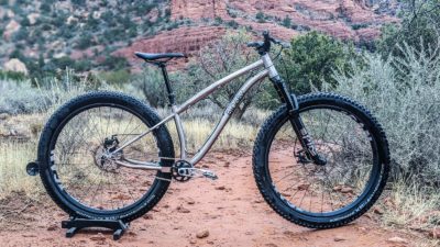 Binary Bicycles tig up aggressive geo Maniak Titanium Hardtail Prototype w/ monster clearance