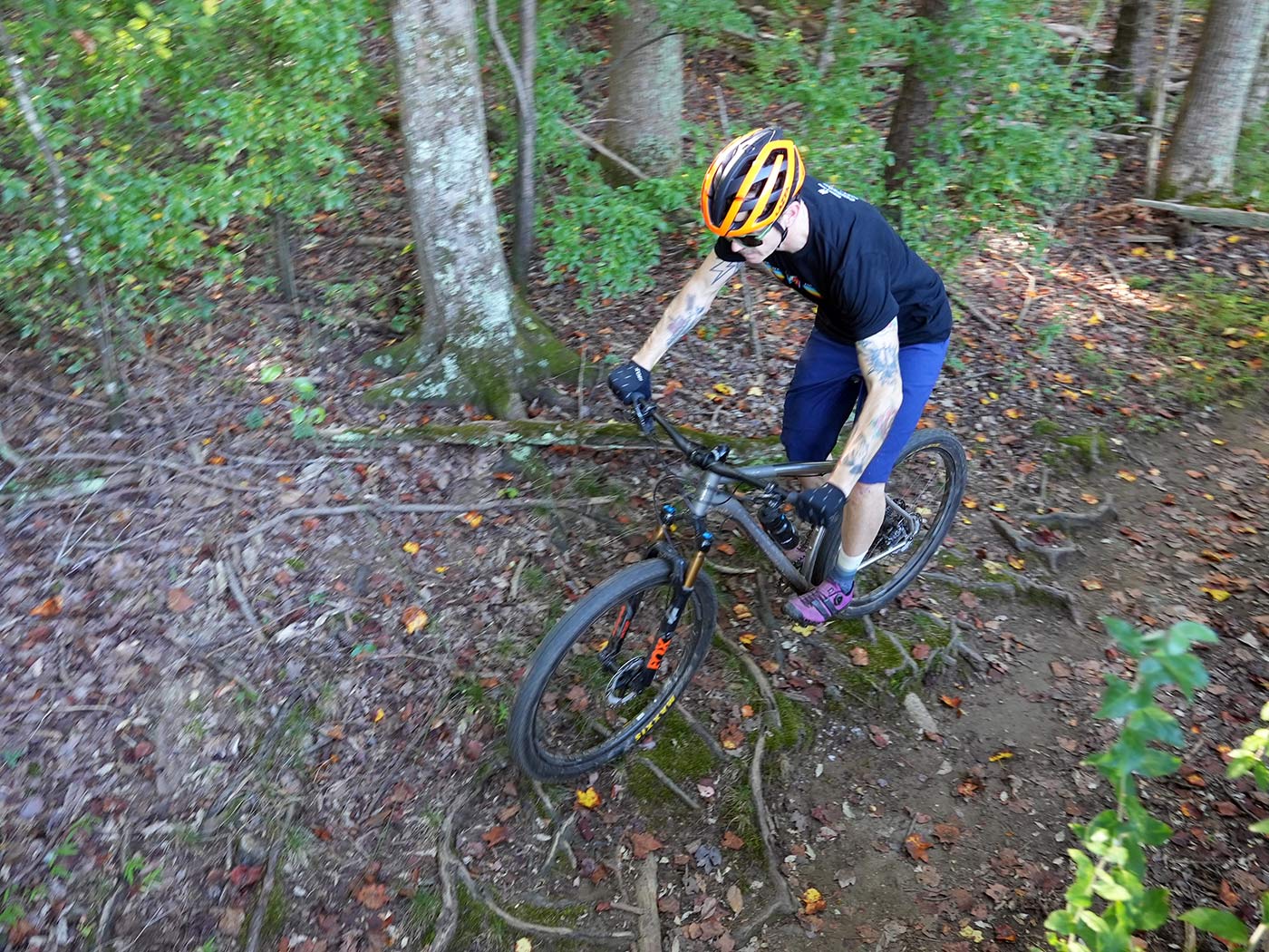 riding action photo for litespeed pinhoti 3 ti hardtail mountain bike review