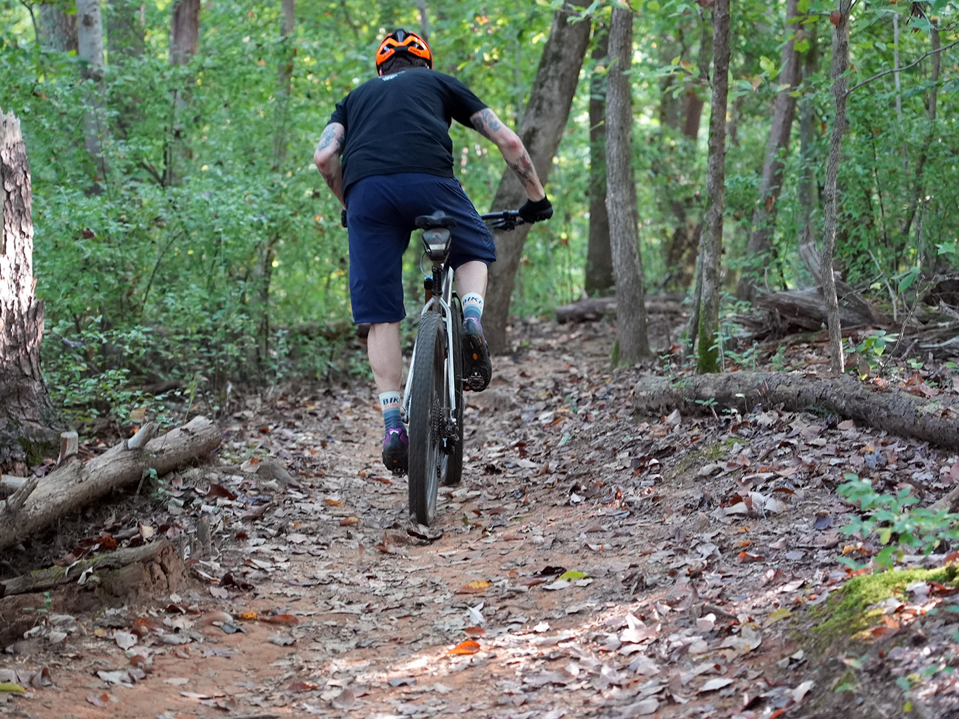 riding action photo for litespeed pinhoti 3 ti hardtail mountain bike review