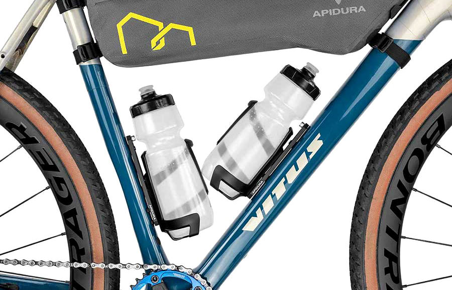 Apidura Innovation Lab Bottle Cage Adapter, 2 to 3-bolt anything cage mount, two big bottles