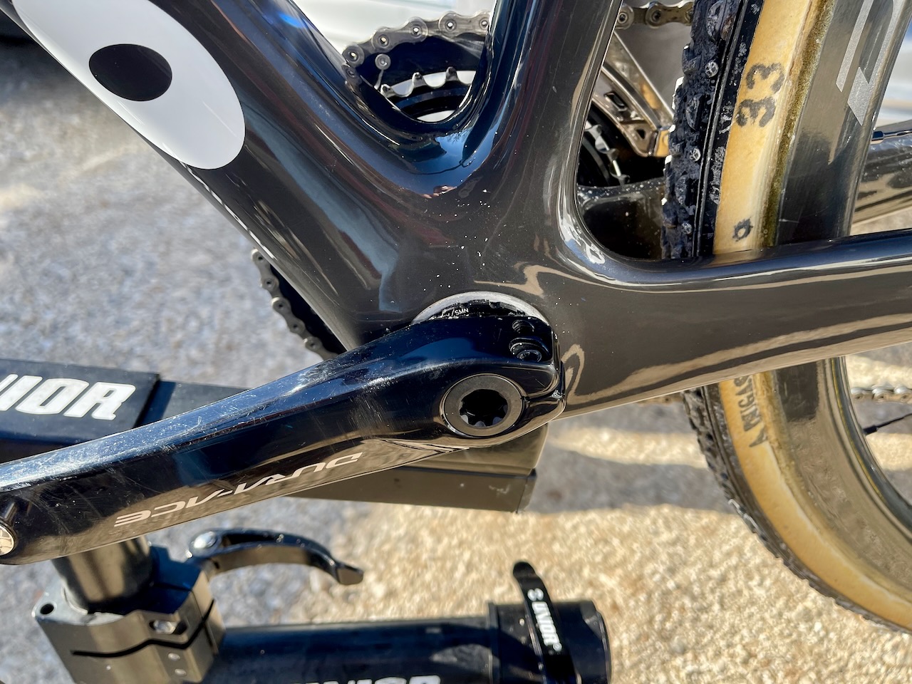 Marianne Vos CX bike bottom bracket