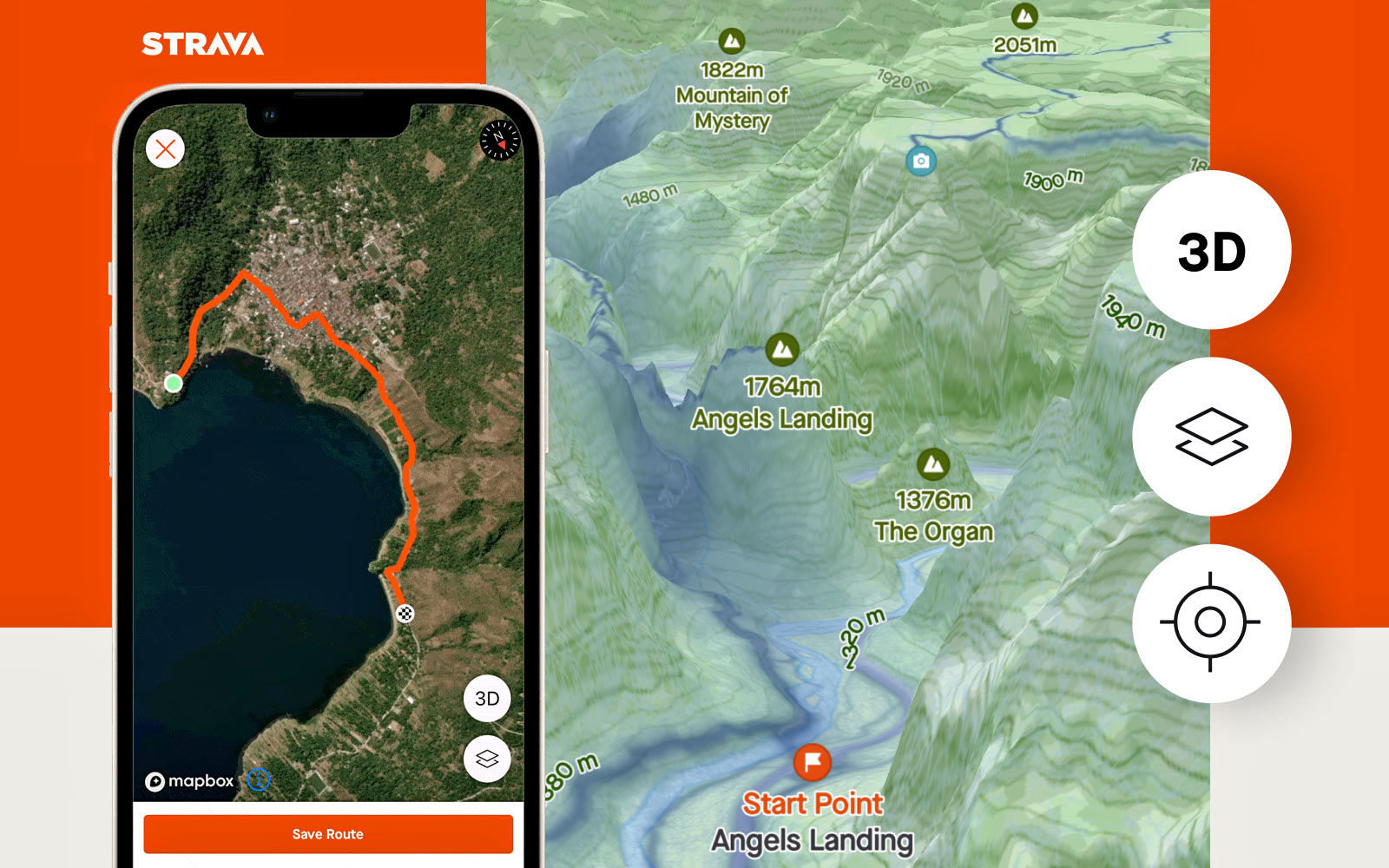 Strava ride planning goes 3D maps on mobile