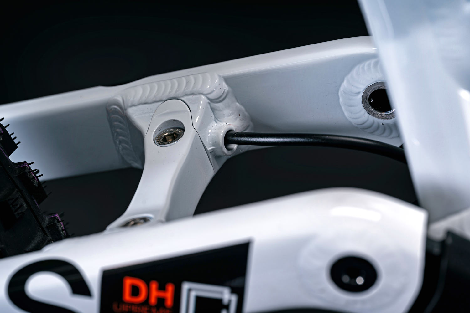 Commencal new Supreme DH V5 alloy downhill mountain bike, removable bridge