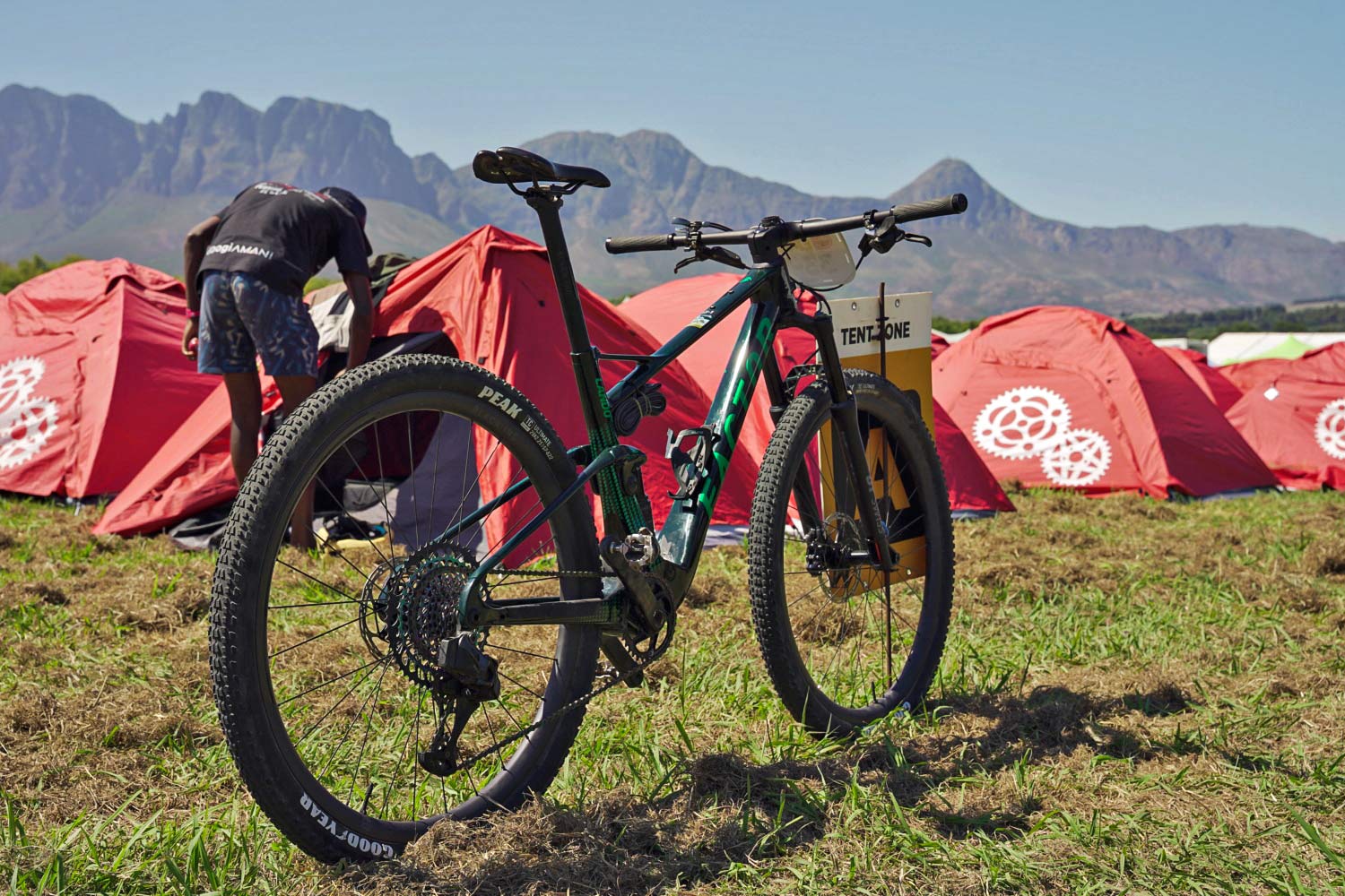 Factor Lando XC all-new carbon mountain bikes, Amani Racing Team, Cape Epic, tents