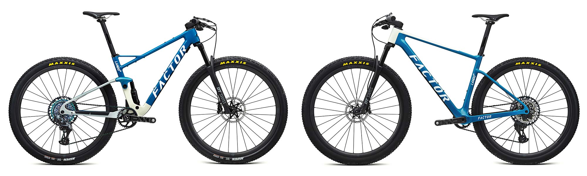 Factor Lando XC all-new carbon mountain bikes, hardtail or full-suspension