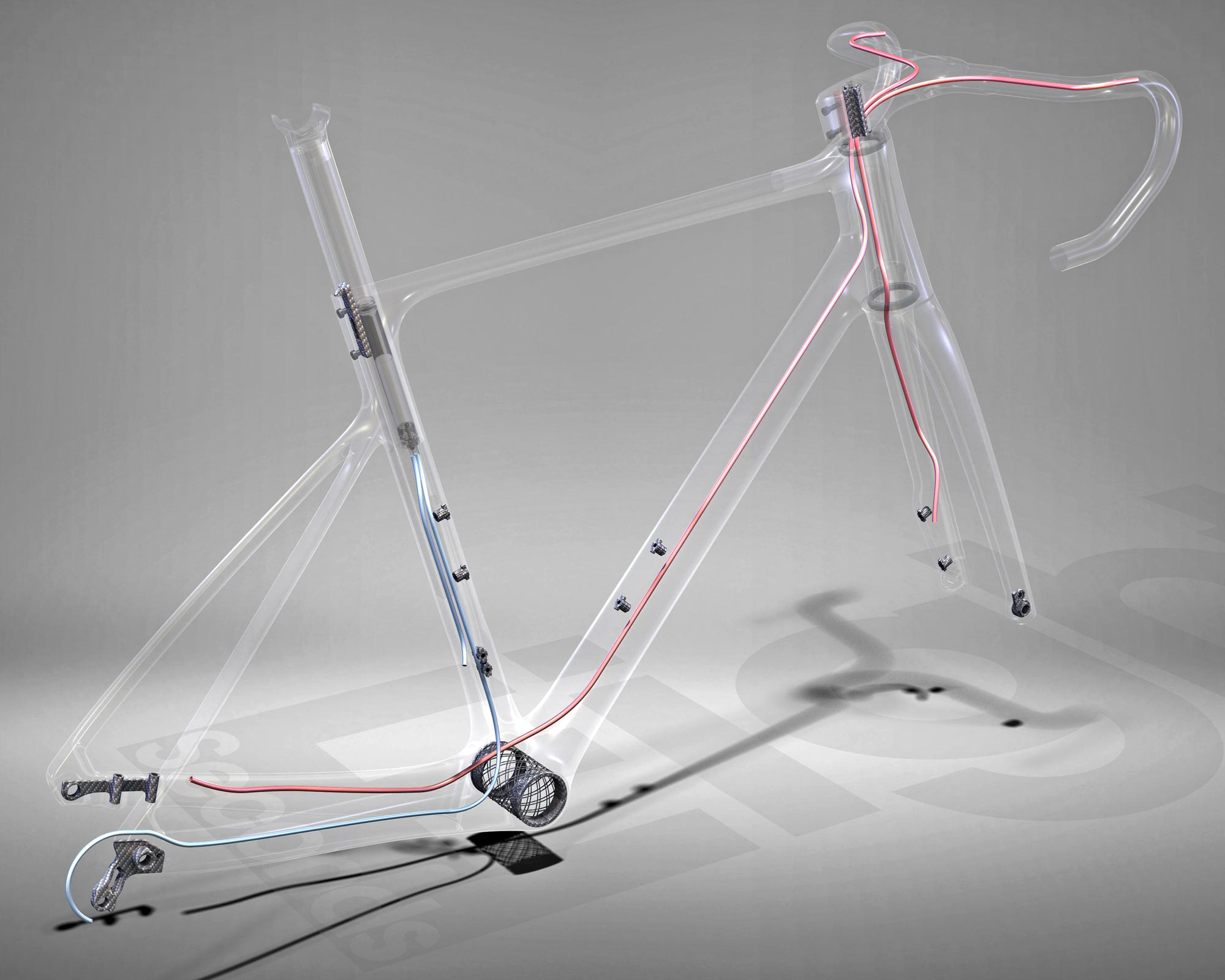 LeMond 8 revolutionary carbon aero road bike, frameset X-Ray