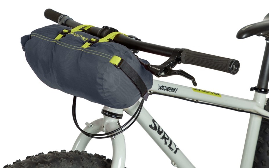 Nemo Dragonfly Tent Packed on Bike
