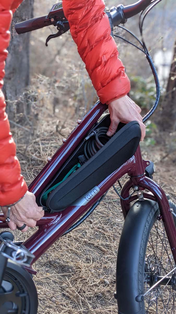 Tern Quick Haul compact e-cargo bike glove box