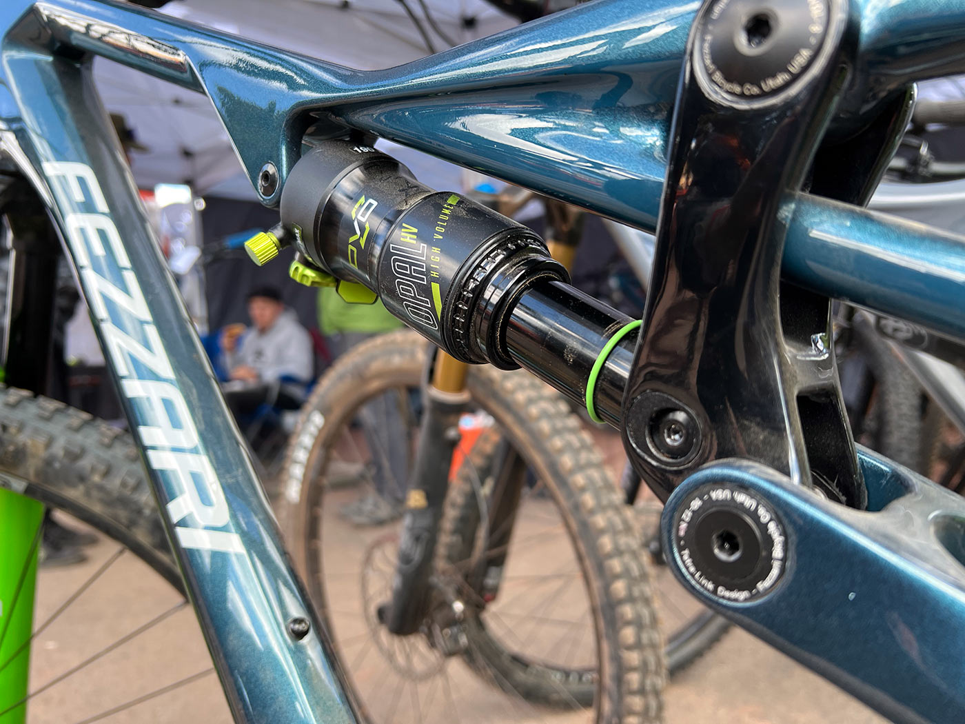 prototype single chamber DVO inline air shock for XC and light trail bikes
