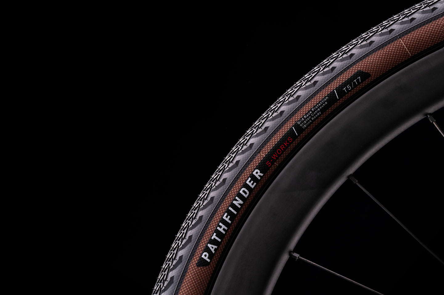 specialized s-works pathfinder gravel bike tire shown from the side
