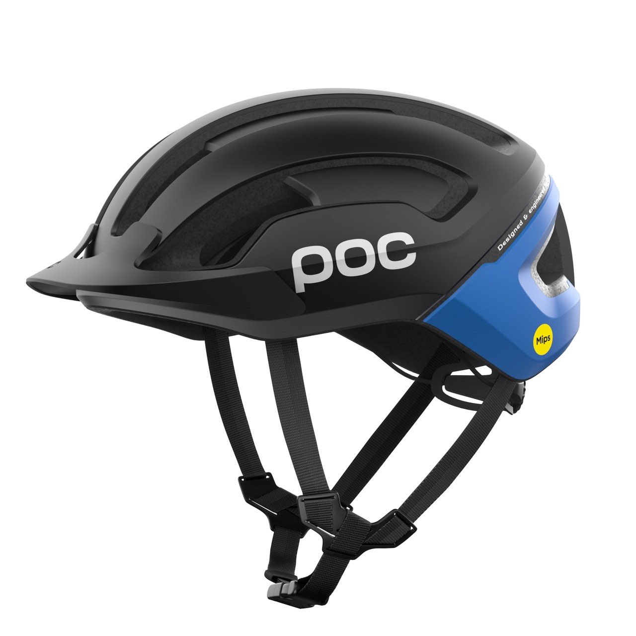 POC Omne Air MIPS helmet in black and blue