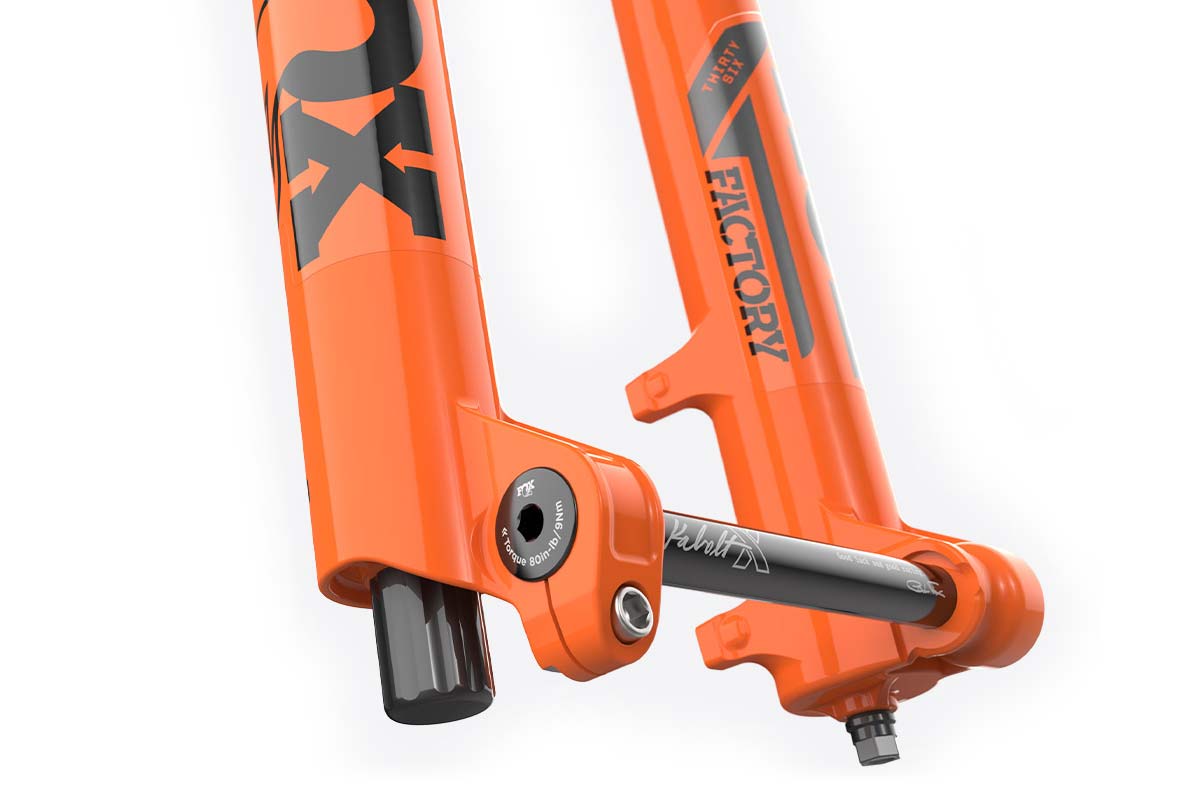 2023 updated FOX 36 fork, MY23 lighter stronger & more durable with new taller crown, KaboltX bolt-on thru-axle