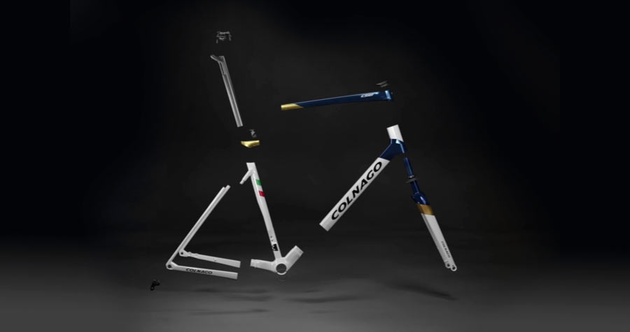 Colnago C68 premium custom carbon all road bike, made-in-Italy NFT blockchain secured, exploded