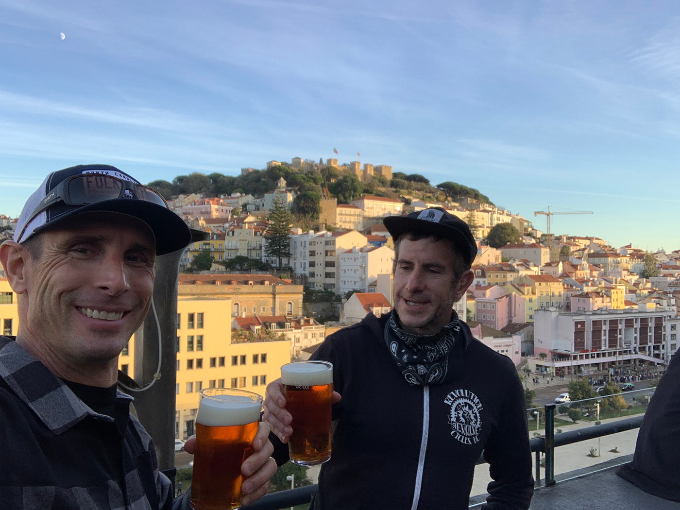 drinking beer in lisbon portugal