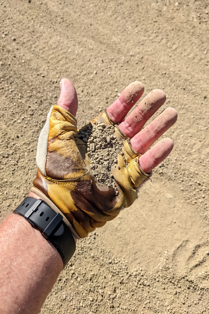 Glove and dirt